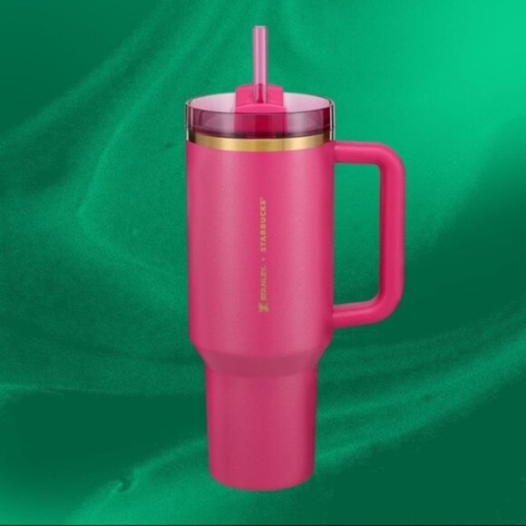 Starbucks x Stanley Berry Pink Glitter - Picture 1 of 2